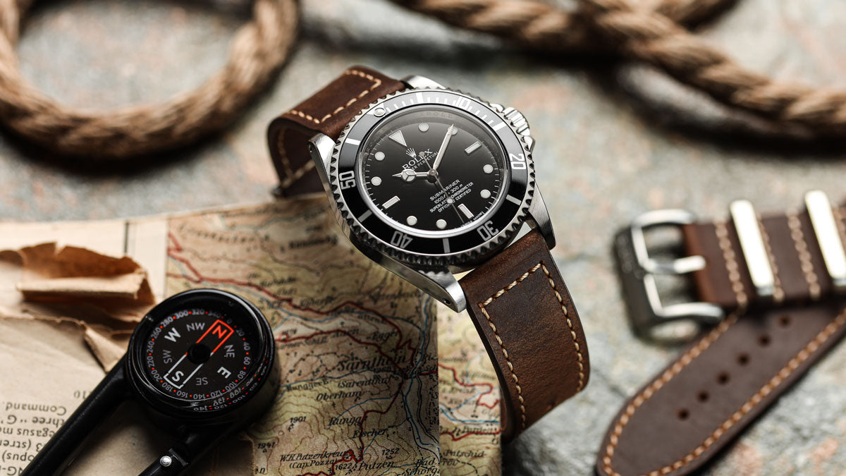 Military leather watch strap sale