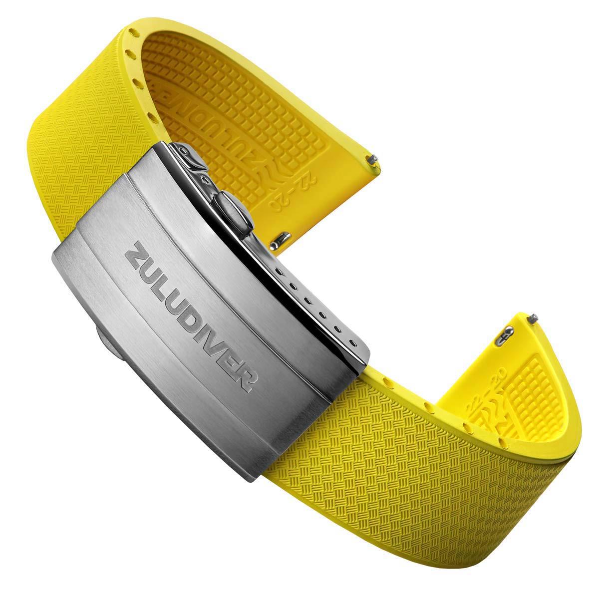 TsunamiTropic MK2 Rubber Deployant Watch Strap - Tuscan Yellow