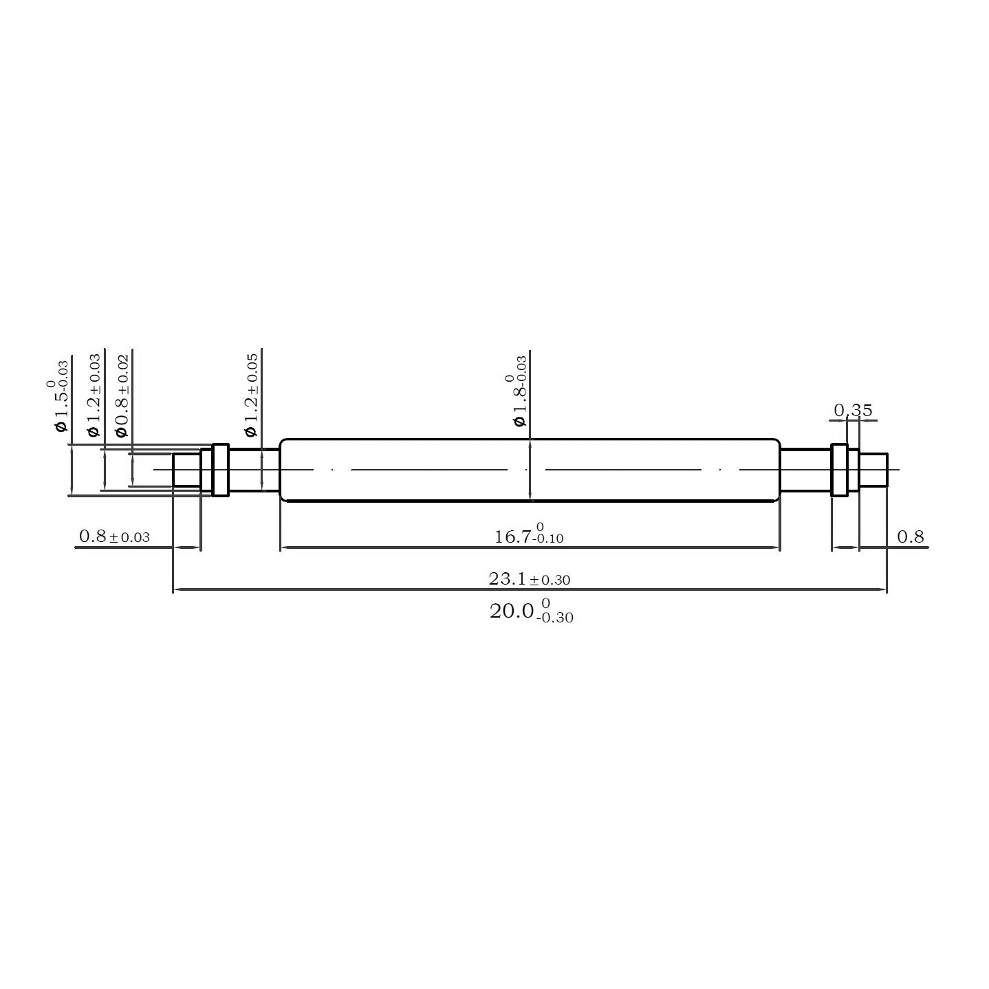 Standard 1.8mm Spring Bars (Pack of 3)