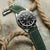 Oxford Ranger Military Leather Watch Strap - Vintage Green