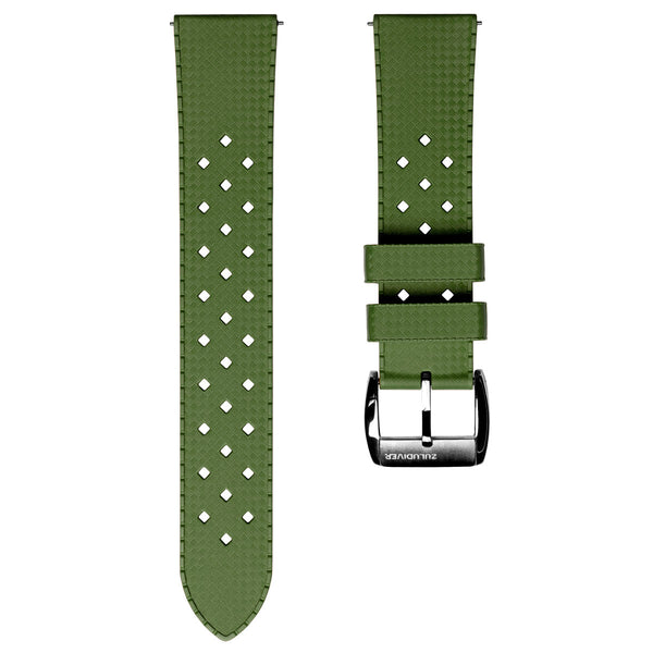 AquaTropic Rubber Watch Strap MKII Lagoon Green ZULUDIVER