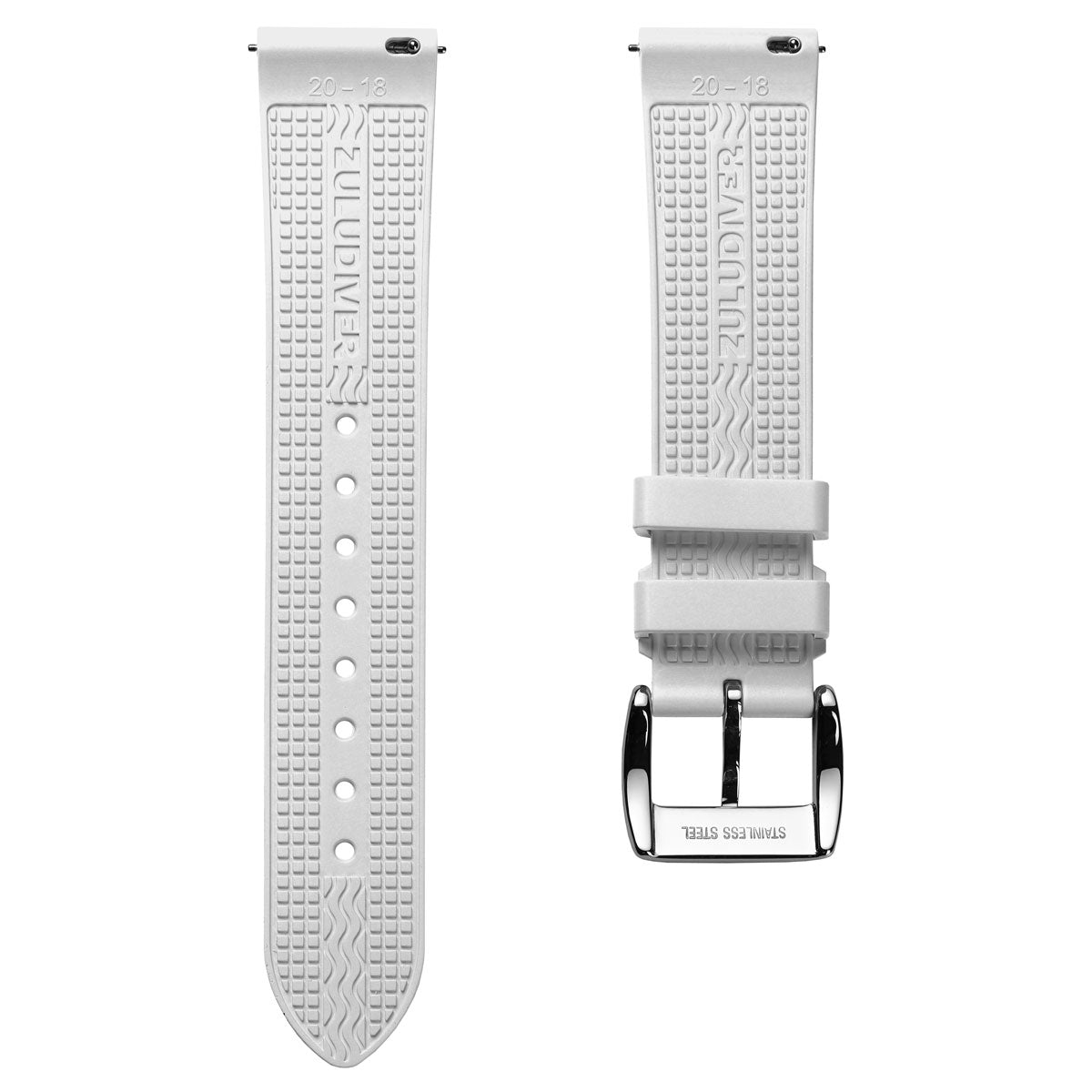 StormTropic Rubber Watch Strap (MKII) - Coconut White - ZULUDIVER