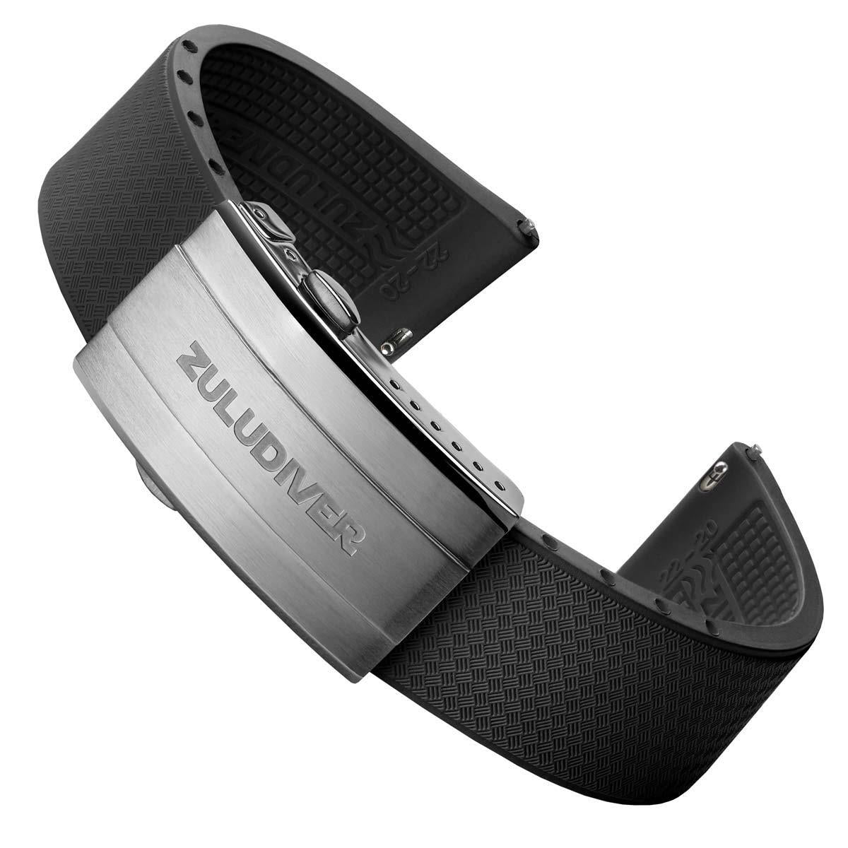 TsunamiTropic MK2 Rubber Deployant Watch Strap - Anthracite Grey