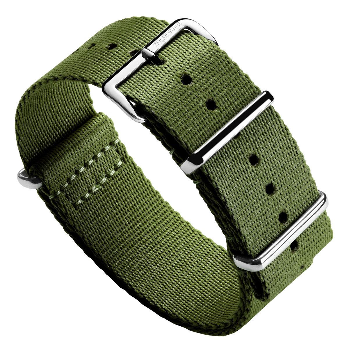 1973 British Military Watch Strap: APEX - Army Green