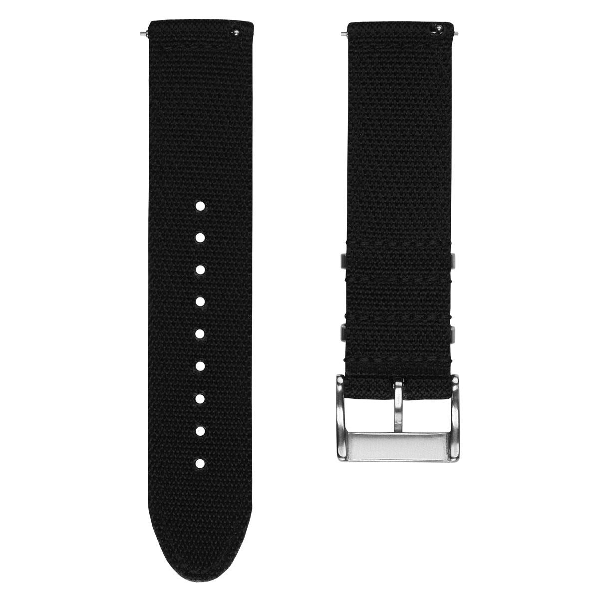 Seasalter Military Nylon Watch Strap - Black - ZULUDIVER