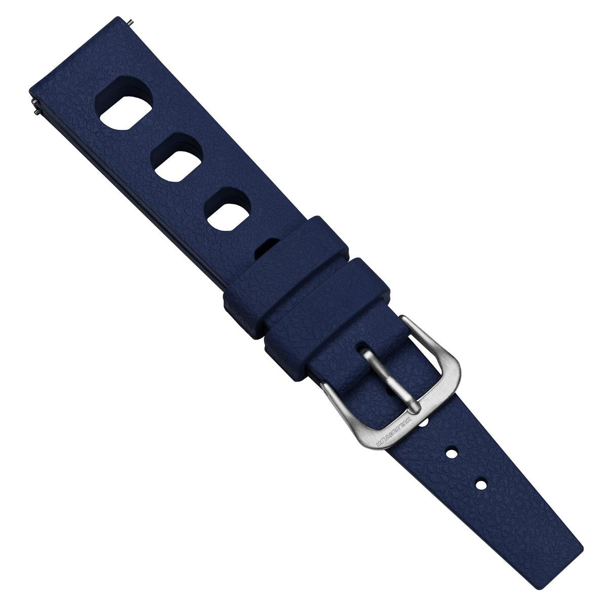 ZULUDIVER Modern Tropical Watch Strap (MkII) - Black - Silver Hardware