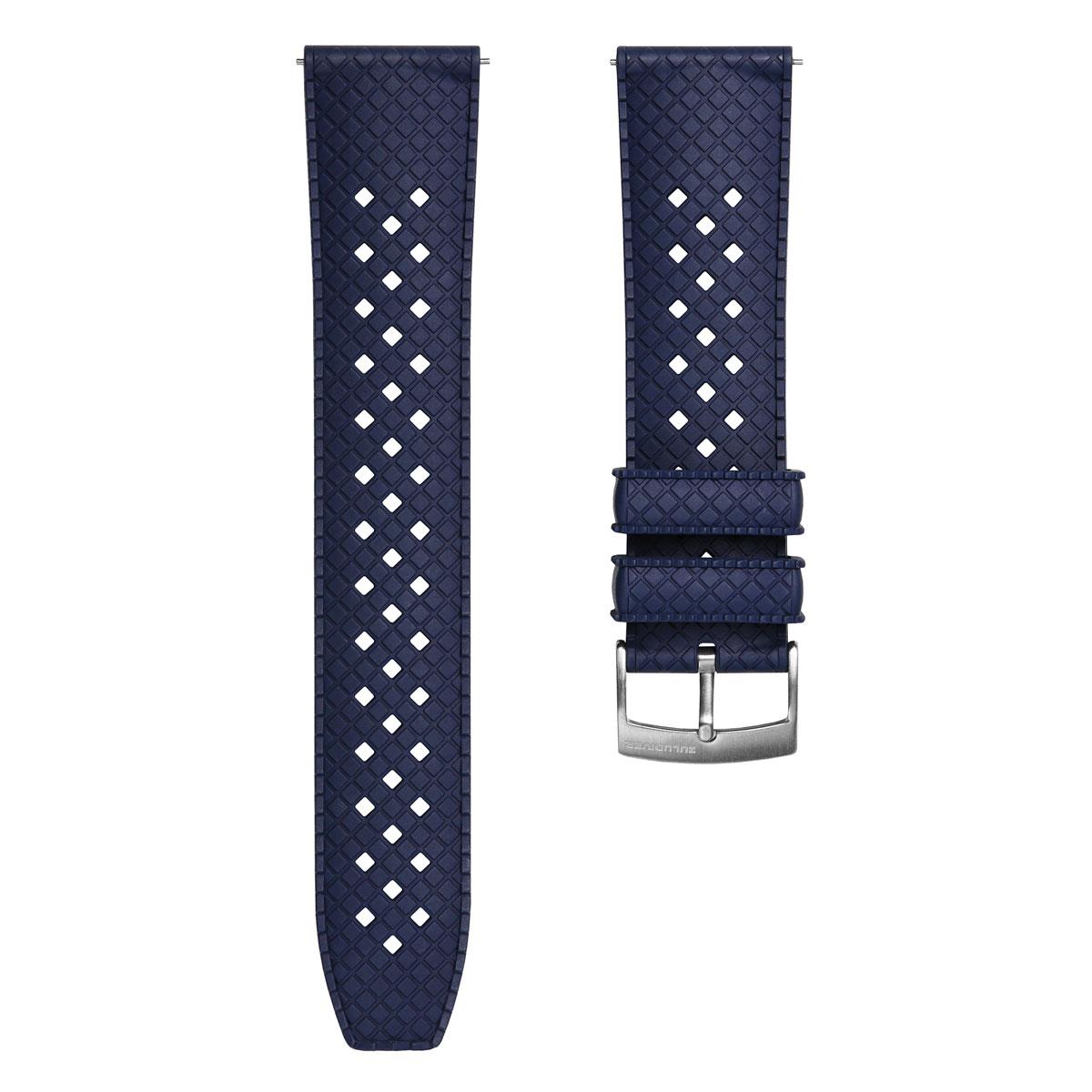 Blue silicone watch discount straps