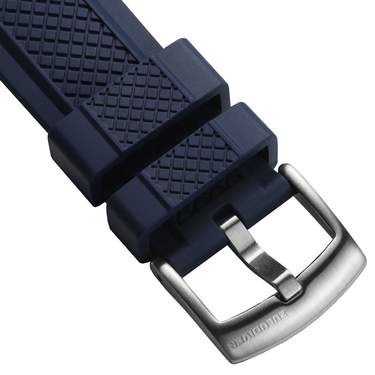 23mm Black Blue Soft Rubber Strap Silicone Watch Band Fits Cartier